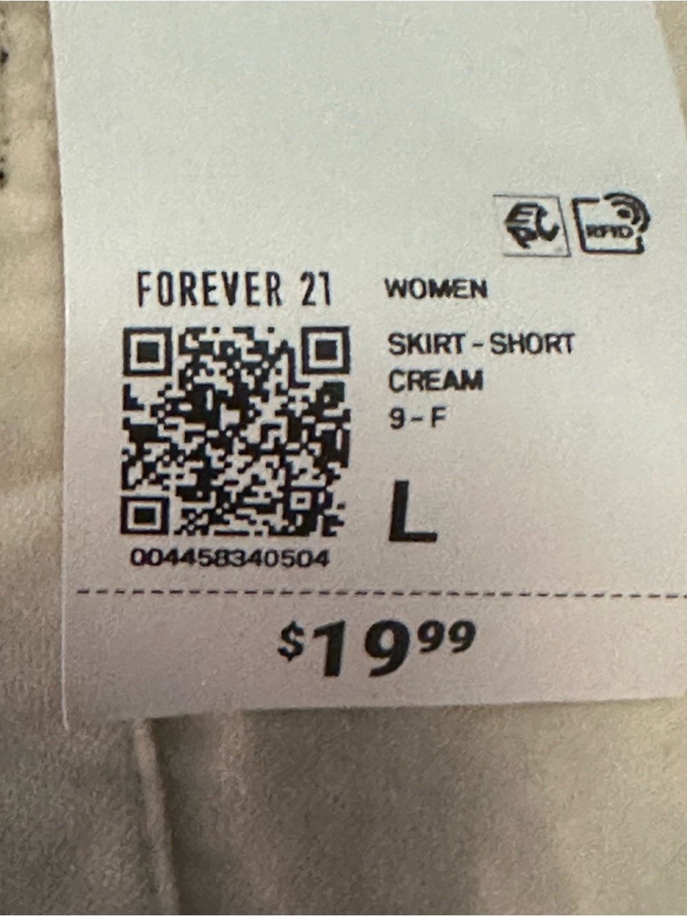 Forever 21 Cream Mini Skirt - Picture 2 of 2